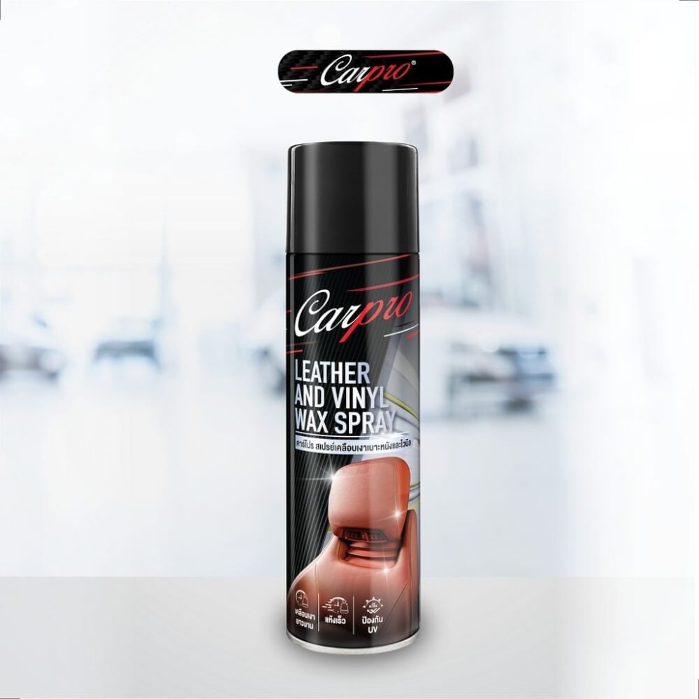 สเปรย์เคลือบเงาเบาะหนังและไวนิล WAX ONE รุ่นCARPRO LEATHER & VINYL WAX SPRAY ขนาด 600ML_3