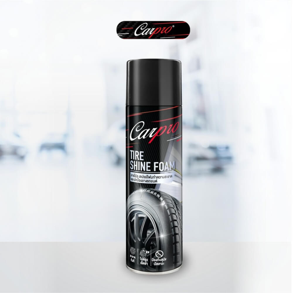 สเปรย์โฟมทำความสะอาดและปกป้องยางรถยนต์ WAX ONE รุ่น CARPRO SHINE TIRE FOAM ขนาด 600ML_3