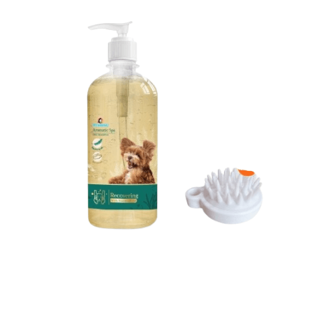 แชมพูสุนัข BEARING สูตรอโรม่า AROMATIC SPA ขนาด 450ML สำหรับสุนัขที่ขนร่วงง่าย (แถมฟรี หวีแปรงขน)_0