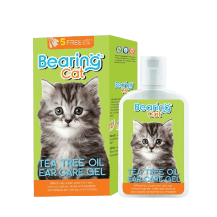 เจลเช็ดหูแมว BEARING CAT สูตร TEA TREE OIL EAR CARE GEL ขนาด 100ML_0