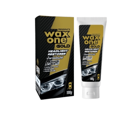น้ำยาขัดโคมไฟ WAX ONE รุ่น PRESIDENT'S WAX ONE GOLD HEADLIGHT RESTORER ขนาด 100G_0