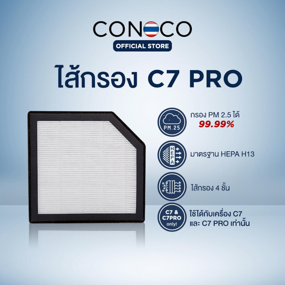 ไส้กรอง HEPA CONOCO C7 PRO สีขาว