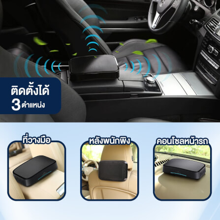 เครื่องฟอกอากาศในรถยนต์ CONOCO C6 PRO สีดำ_4