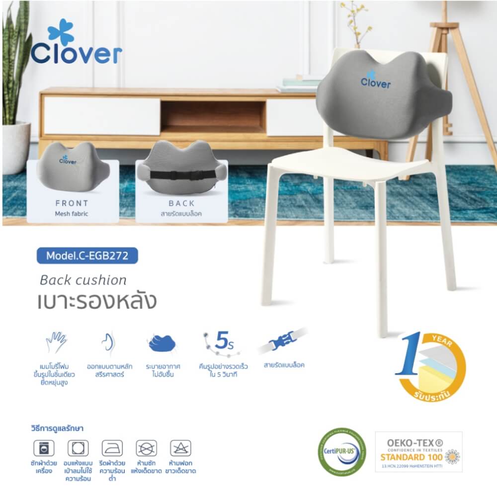 เบาะรองหลัง CLOVER C-EGB272