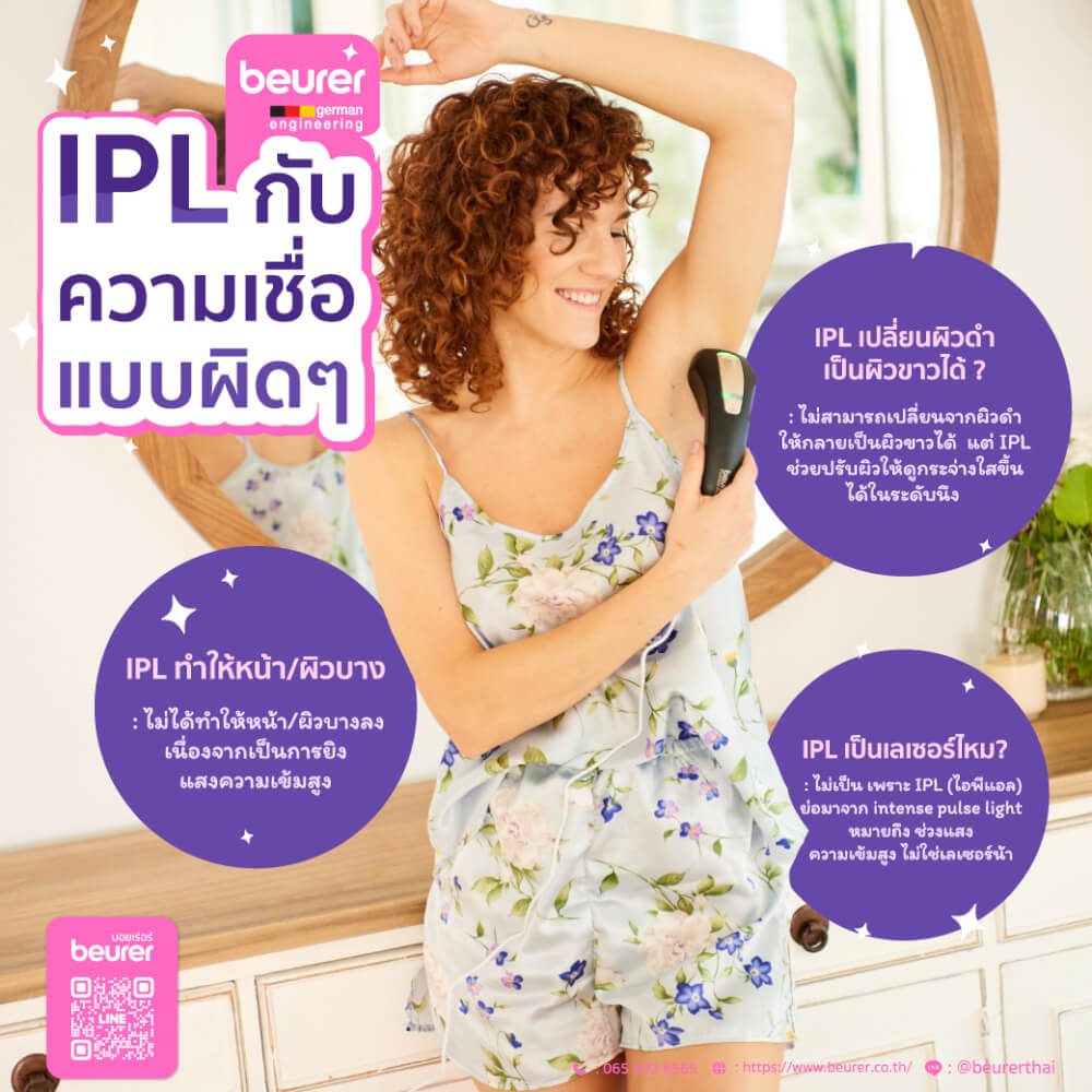 เครื่องกำจัดขนเลเซอร์กำจัดขน Beurer รุ่น IPL 5800 สีดำ