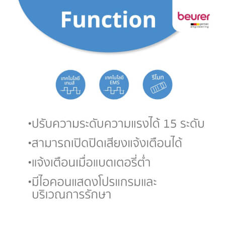 เครื่องกระตุ้นกล้ามเนื้อไฟฟ้าไร้สาย Beurer รุ่น EM70_6