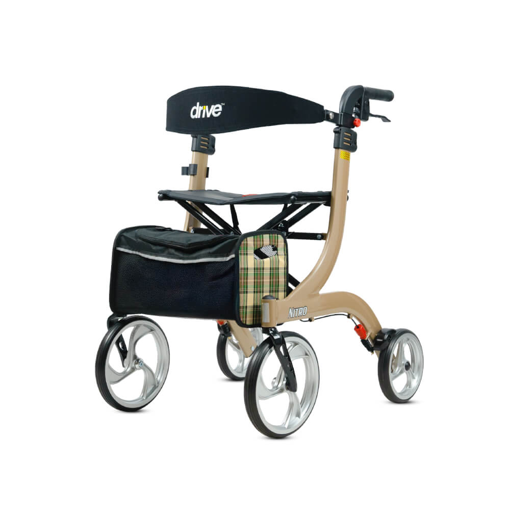 อุปกรณ์ช่วยพยุงเดิน DEVILBISS รุ่น PREMIUM ROLLATOR NITRO สีน้ำตาล