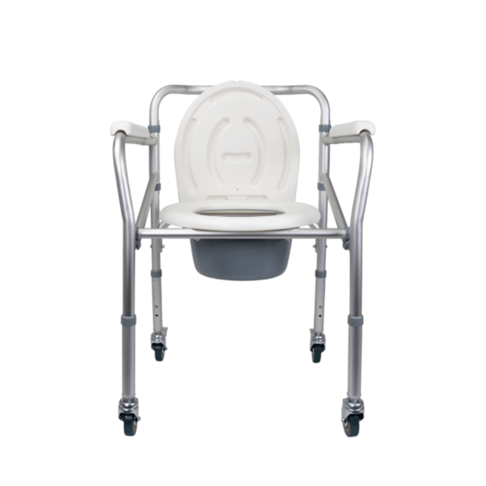 เก้าอี้นั่งถ่าย REALMED อลูมิเนียม แบบมีล้อเลื่อน