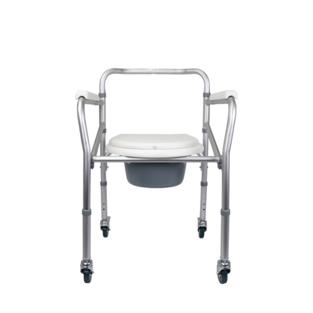 เก้าอี้นั่งถ่าย REALMED อลูมิเนียม แบบมีล้อเลื่อน