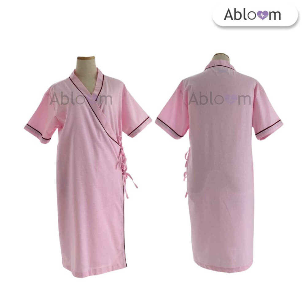 ชุดคลุม แบบผูกโบว์ด้านข้าง ABLOOM 0040098012059_สีชมพู ไซซ์ L_0