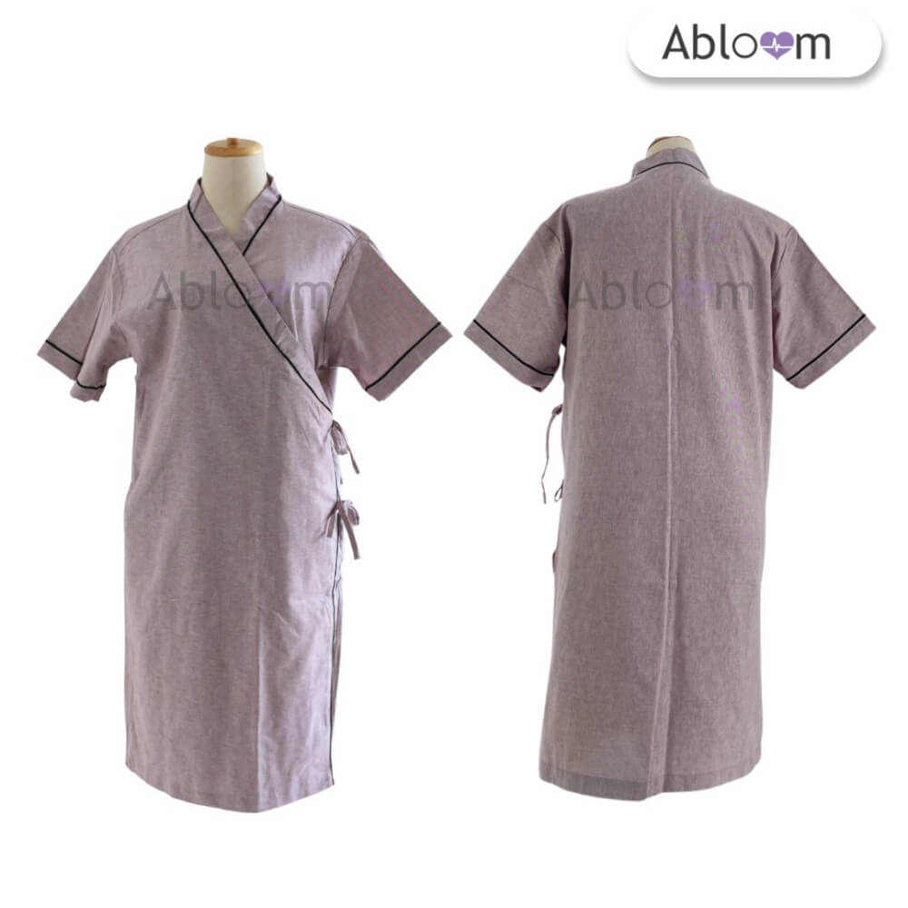 ชุดคลุม แบบผูกโบว์ด้านข้าง ABLOOM 0040098005037_สีแดงอ่อน ไซซ์ S_0
