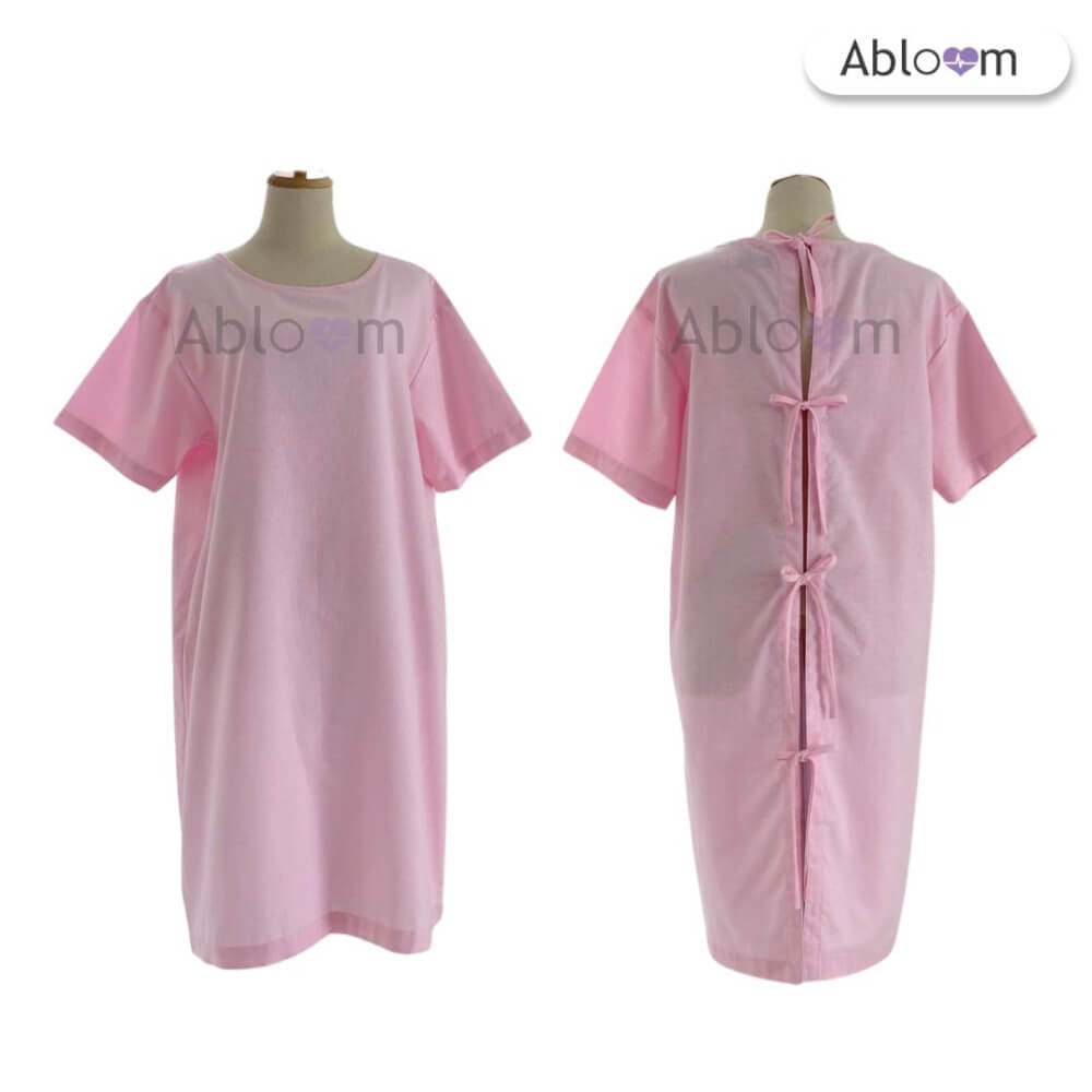 ชุดคลุม แบบผูกโบว์ด้านหลัง ABLOOM 0040174012034_สีชมพู ไซซ์ S_0
