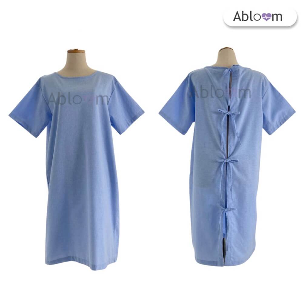 ชุดคลุม แบบผูกโบว์ด้านหลัง ABLOOM 0040174018036_สีฟ้า ไซซ์ S_0