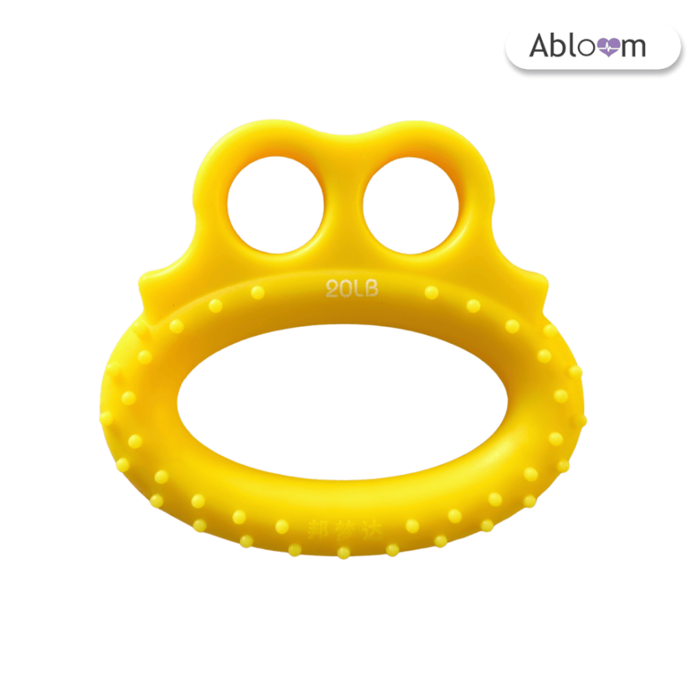 ซิลิโคนบริหารมือทรงแหวน ABLOOM  รุ่น 0060008008019 สีเหลือง 20 ปอนด์