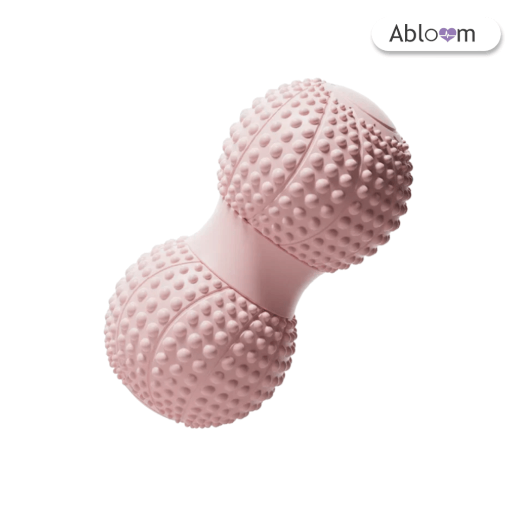 ลูกบอลนวดทรงถั่ว ABLOOM รุ่นมีปุ่มนวด สีชมพู