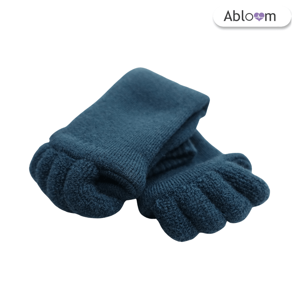ถุงเท้าใส่นอน แบบแยกนิ้ว ABLOOM 0040013011013_สีกรม