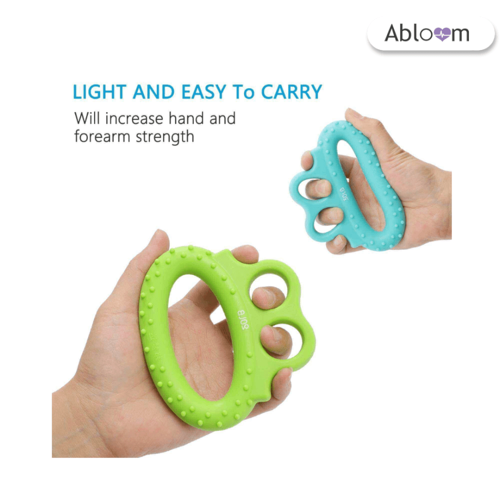 ซิลิโคนบริหารมือทรงแหวน ABLOOM  รุ่น 0060008008019 สีเหลือง 20 ปอนด์