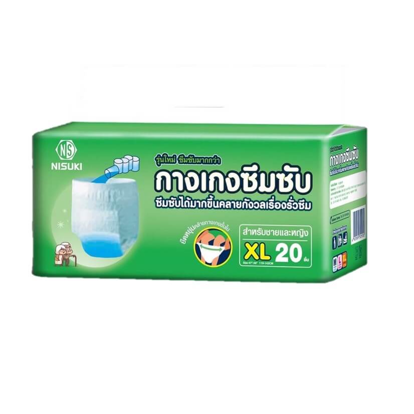 กางเกงผ้าอ้อมผู้ใหญ่ NISUKI  ไซส์ XL 80 ชิ้น (1 ลัง)