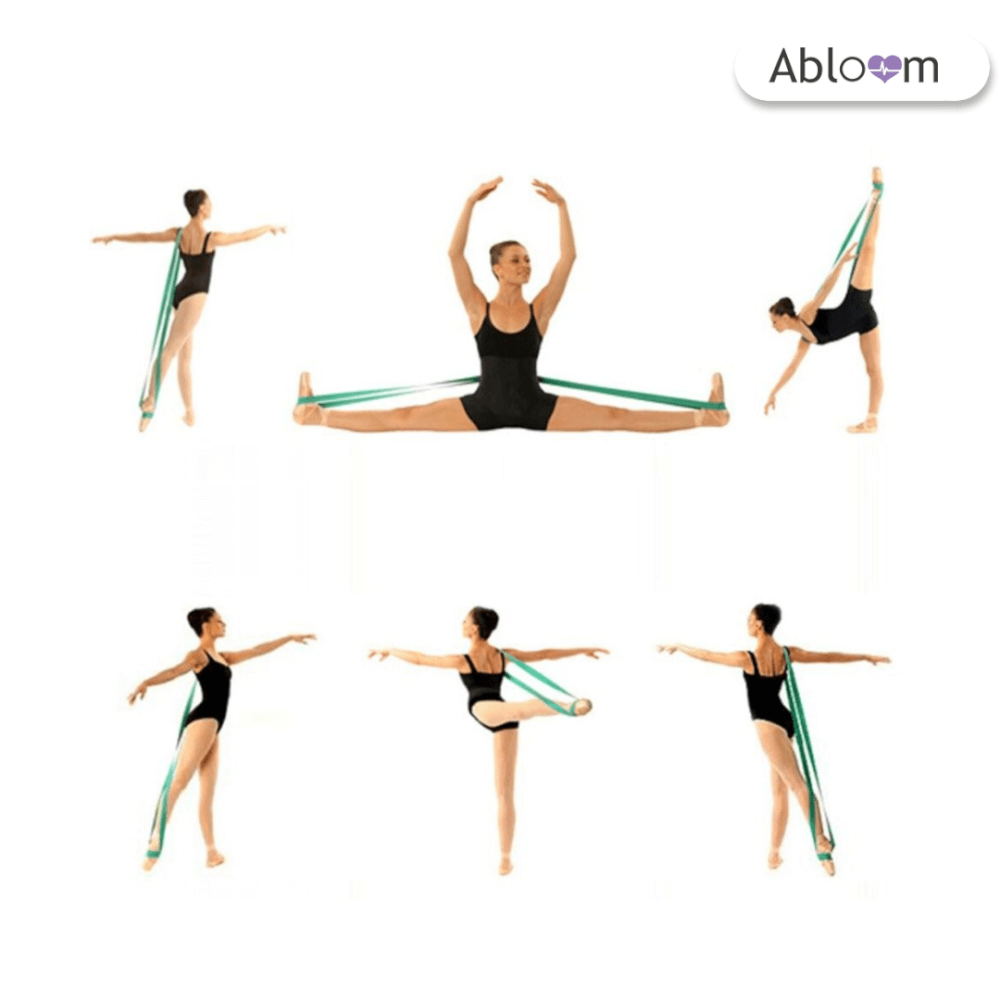 ยางยืดออกกำลังกายแบบกลม ABLOOM 0150028008011 หน้ากว้าง 5 ซม .สีเขียว