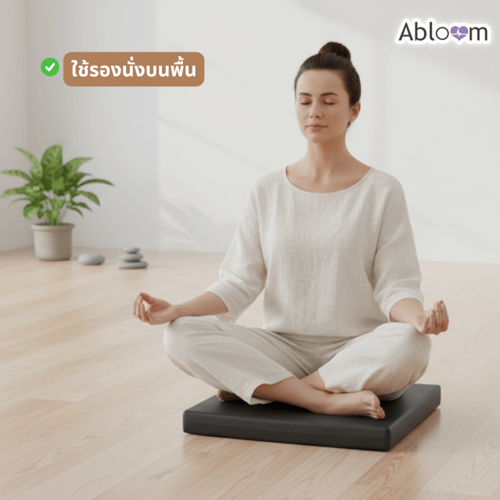 เบาะรองนั่ง ABLOOM 0190075004017 ขนาด 40&times;40&times;5 ซม. สีดำ