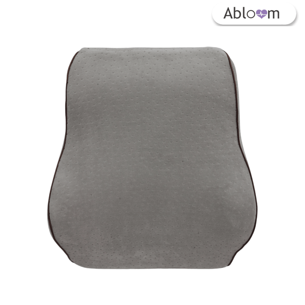เซ็ตเบาะรองหลังและหมอนรองคอในรถ เมมโมรี่โฟม ABLOOM_สีเทา