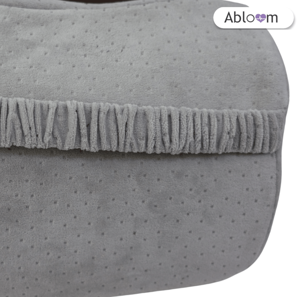 เซ็ตเบาะรองหลังและหมอนรองคอในรถ เมมโมรี่โฟม ABLOOM_สีเทา