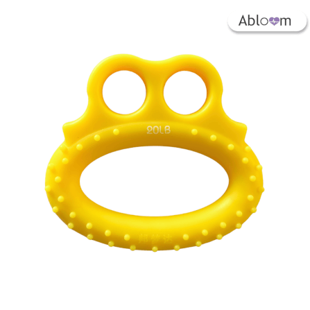 ซิลิโคนบริหารมือทรงแหวน ABLOOM  รุ่น 0060008008019 สีเหลือง 20 ปอนด์_0