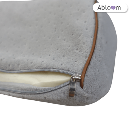 เซ็ตเบาะรองหลังและหมอนรองคอในรถ เมมโมรี่โฟม ABLOOM_สีเทา_10