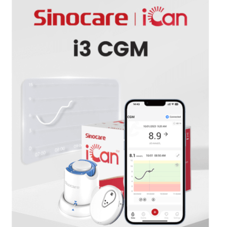 เครื่องตรวจน้ำตาลแบบต่อเนื่อง SINOCARE รุ่น  ICAN CGM 0070090003014_2