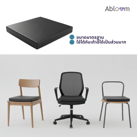 เบาะรองนั่ง ABLOOM 0190075004017 ขนาด 40×40×5 ซม. สีดำ_3