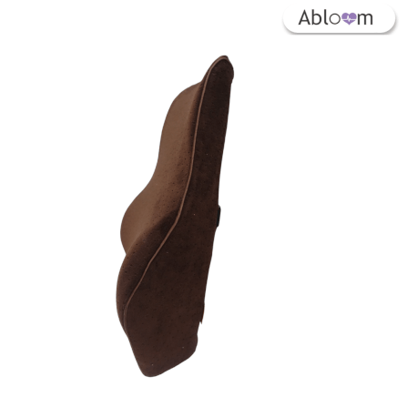 เซ็ตเบาะรองหลังและหมอนรองคอในรถ เมมโมรี่โฟม ABLOOM_สีน้ำตาล_3