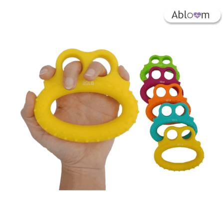 ซิลิโคนบริหารมือทรงแหวน ABLOOM  รุ่น 0060008008019 สีเหลือง 20 ปอนด์_4