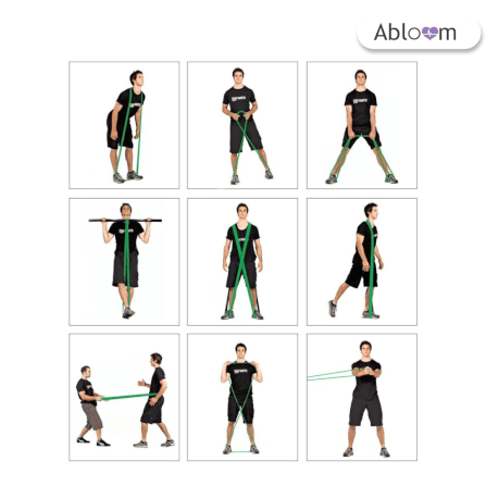 ยางยืดออกกำลังกายแบบกลม ABLOOM 0150028008011 หน้ากว้าง 5 ซม .สีเขียว_5