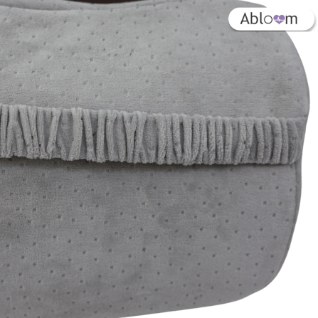 เซ็ตเบาะรองหลังและหมอนรองคอในรถ เมมโมรี่โฟม ABLOOM_สีเทา_9