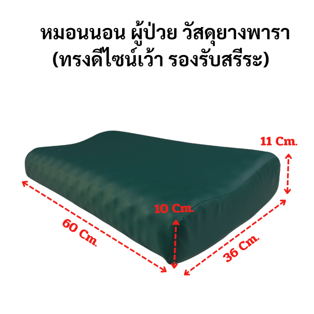 หมอนนอนผู้ป่วย ยางพารา  ABLOOM 0190070008010_ทรงเว้า