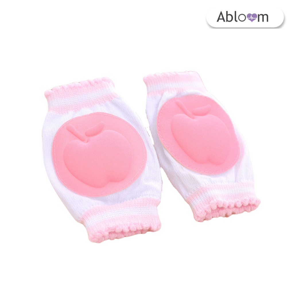สนับเข่าเด็ก ABLOOM 0080038012015_ลายแอปเปิ้ลชมพู (แพ็ค 2 คู่)