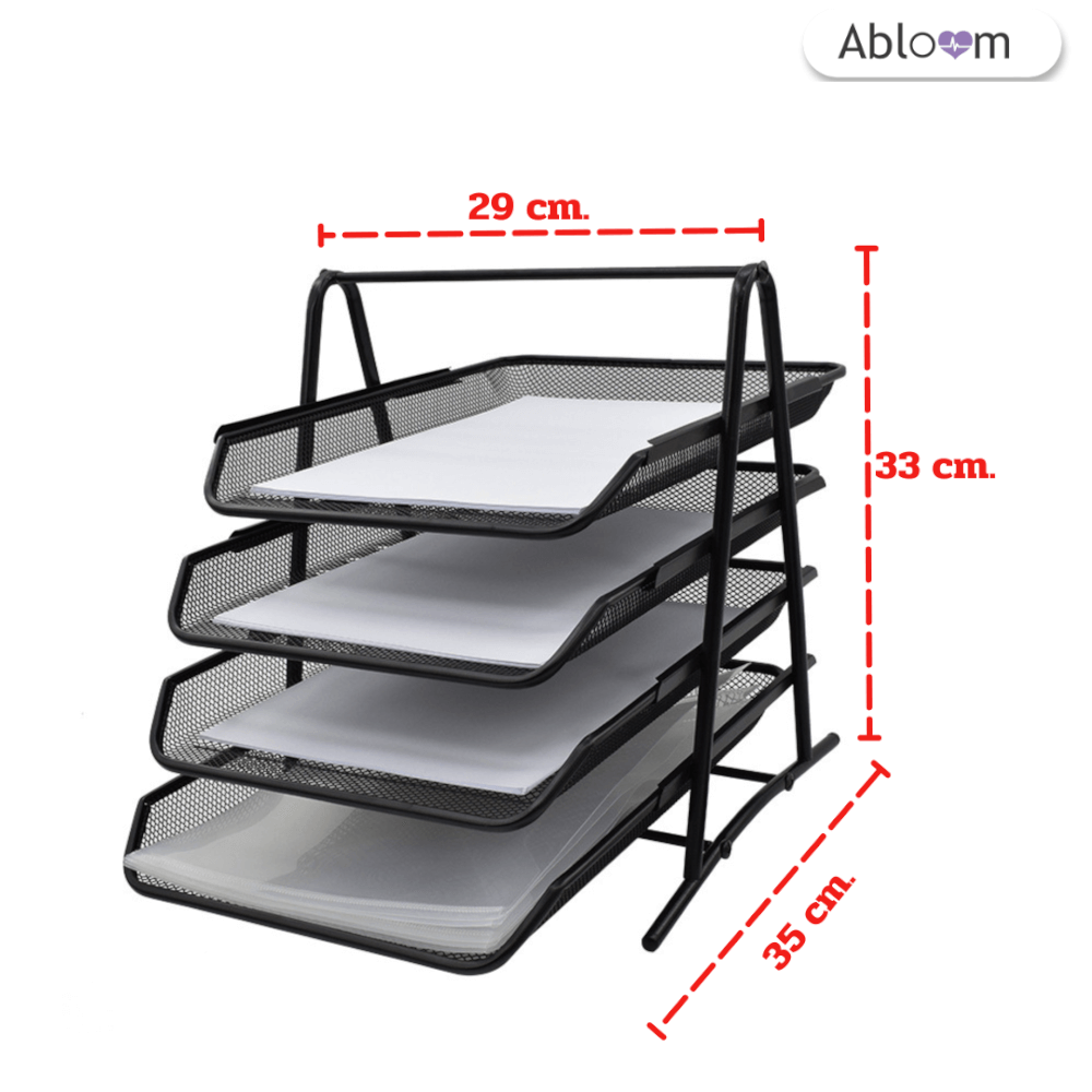 ชั้นวางเอกสาร ABLOOM 0230001004015_Black 4 ชั้น