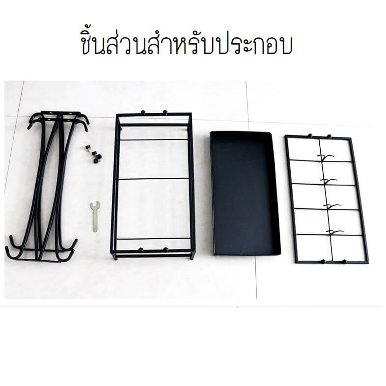  ที่วางร่มโลหะ ABLOOM 0110007004014_10ช่อง(สีดำ)