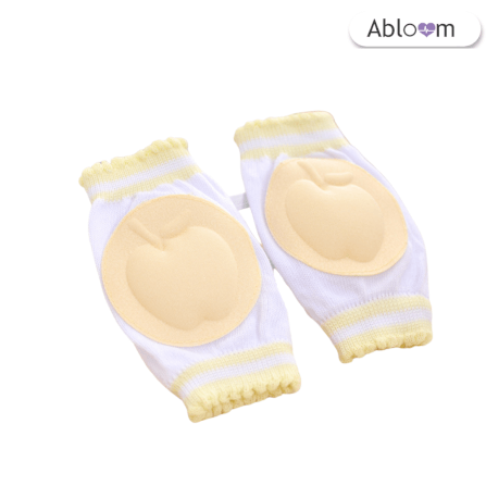 สนับเข่าเด็ก ABLOOM  0080038007011_ลายเส้นเหลือง (แพ็ค 2 คู่)_0
