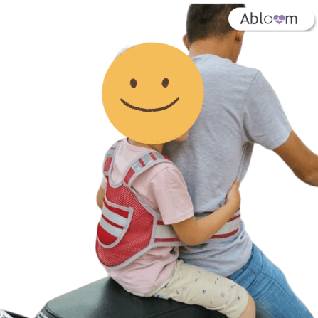เข็มขัดนิรภัยเด็ก นั่งมอเตอร์ไซต์ ABLOOM 0080035005010_สีแดง_2