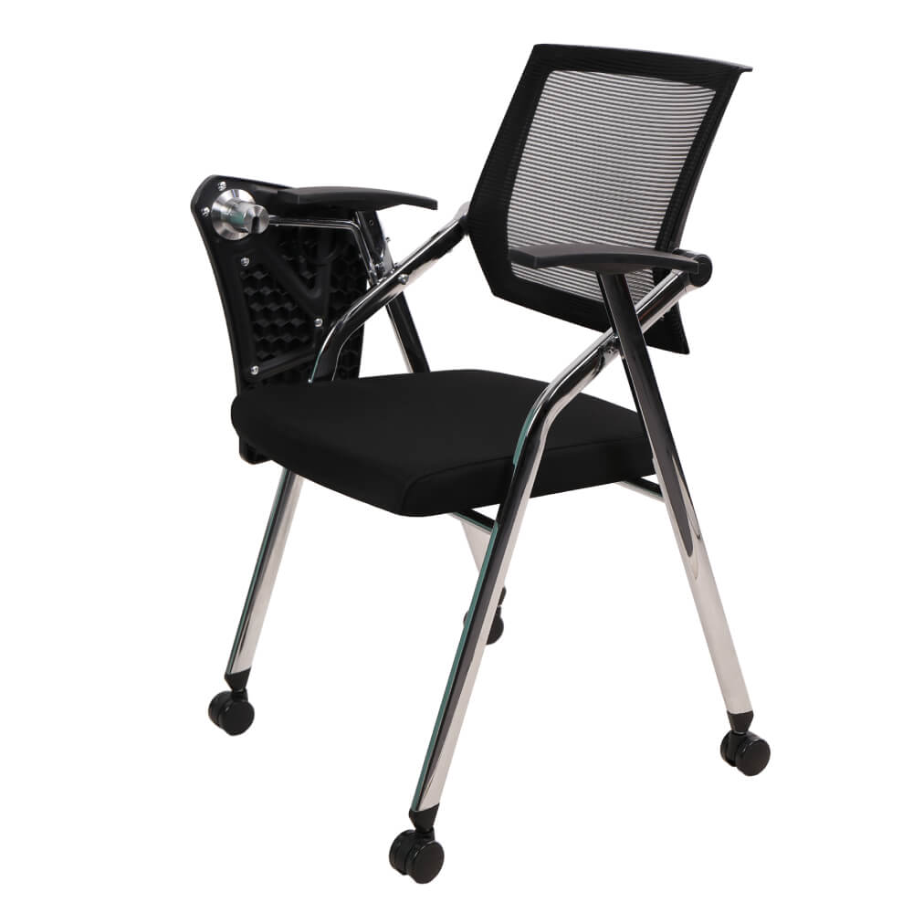 เก้าอี้สำนักงาน MEDILA รุ่น CH0229 พับได้ มีที่เท้าแขน มีแผ่นโต๊ะเลคเชอร์