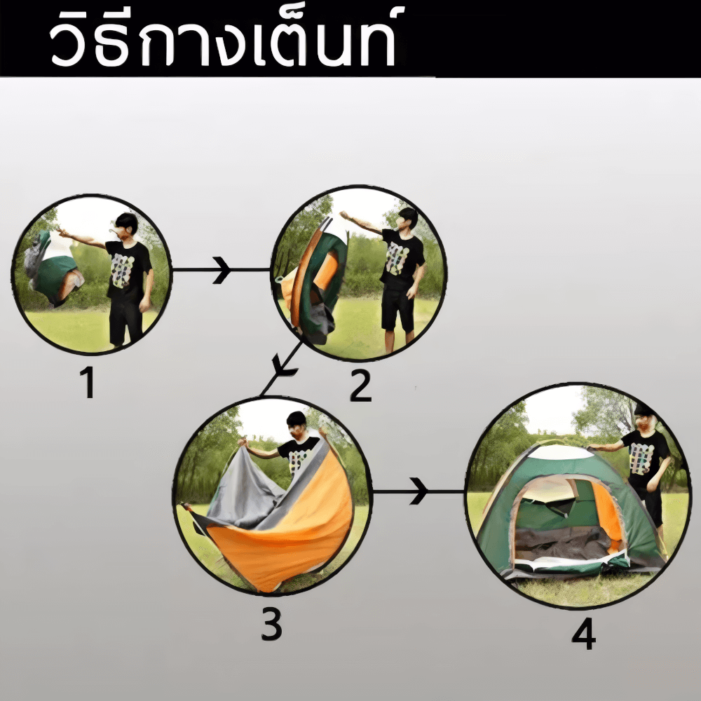 เต็นท์แคมป์ปิ้ง THAI SUN SPORT รุ่น CP-TENT-001-BU