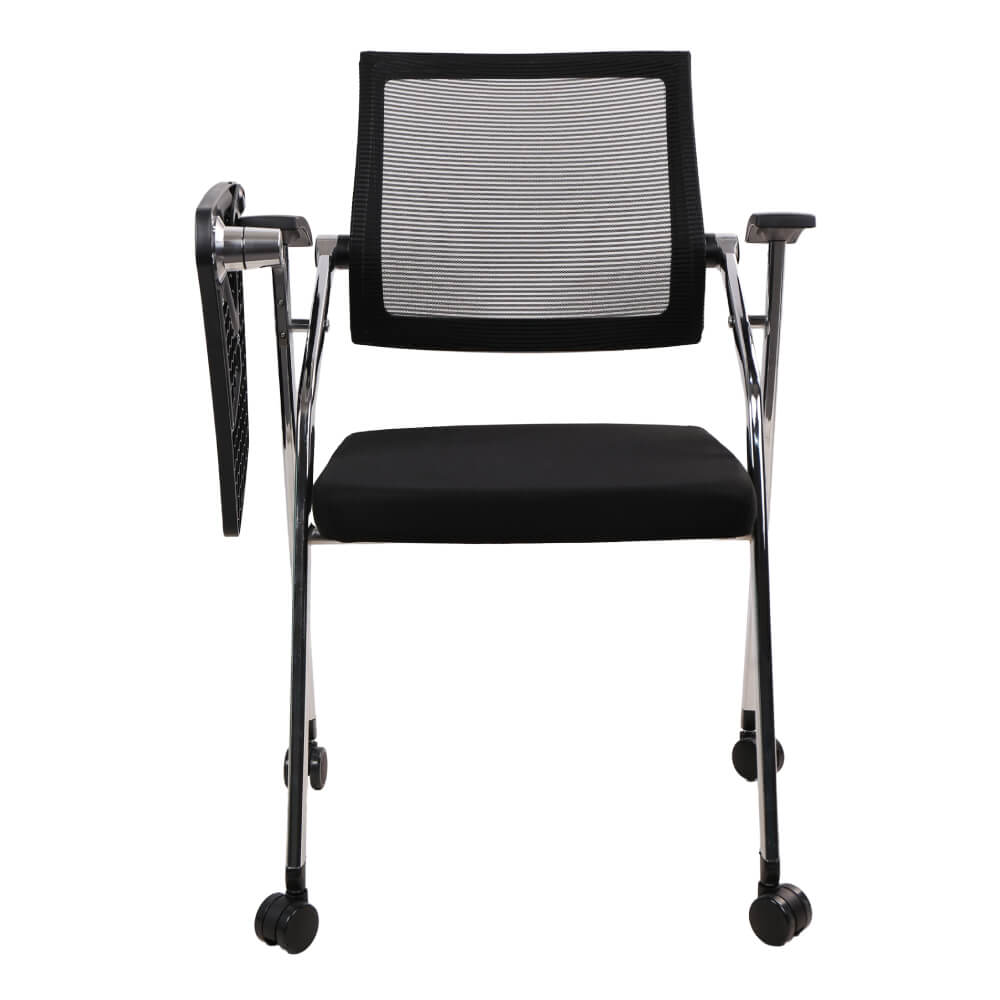 เก้าอี้สำนักงาน MEDILA รุ่น CH0229 พับได้ มีที่เท้าแขน มีแผ่นโต๊ะเลคเชอร์