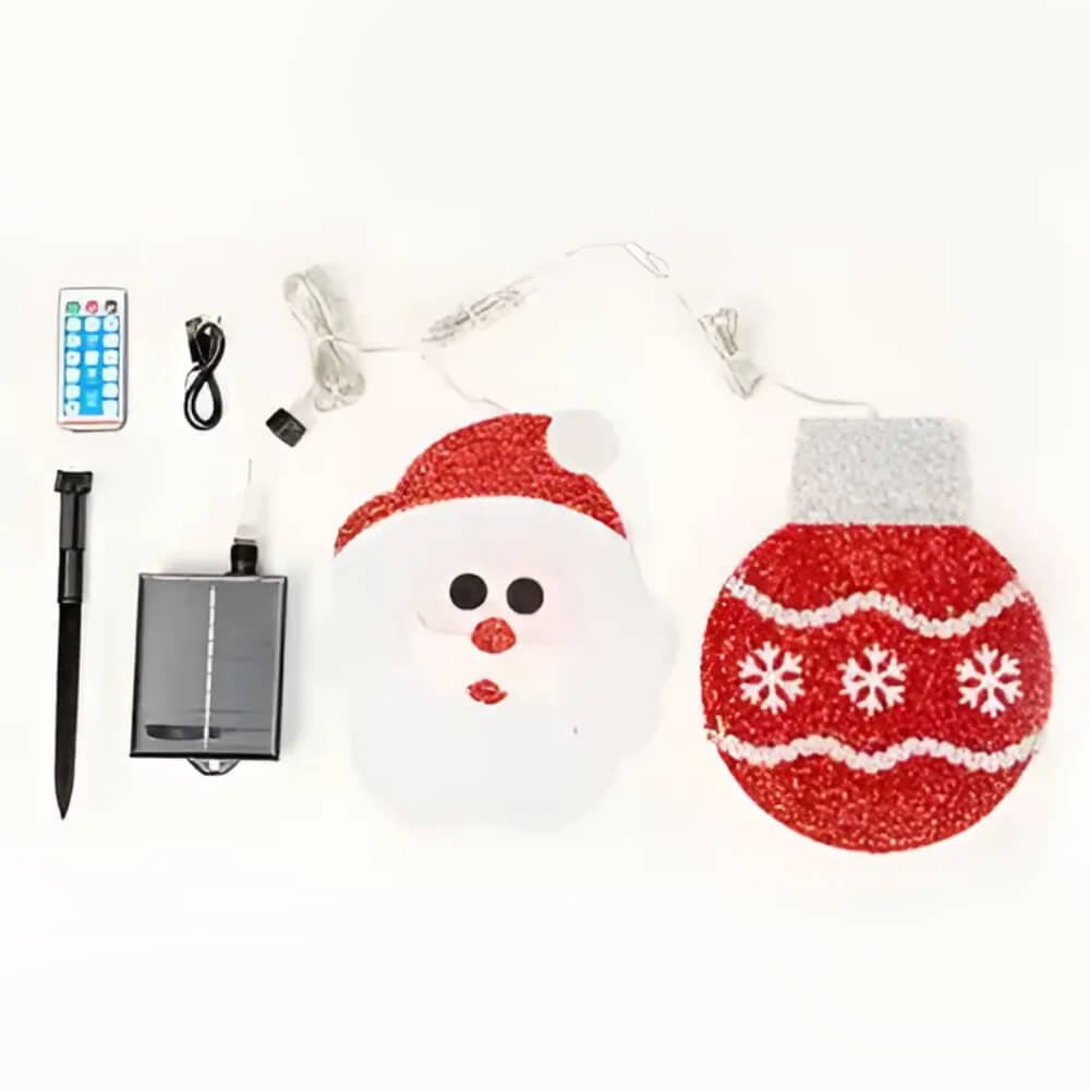 ไฟประดับคริสต์มาสโซลาร์เซลล์ THAI SUN SPORT รูปซานต้า รุ่น FEST0060 เปิดปิดอัตโนมัติ