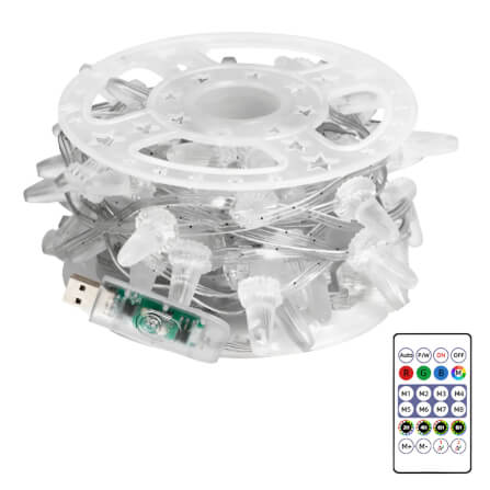 ไฟเส้นกระพริบ RGB พร้อมรีโมทคอนโทรล THAI SUN SPORT รุ่น FEST0067 5V 10M_1