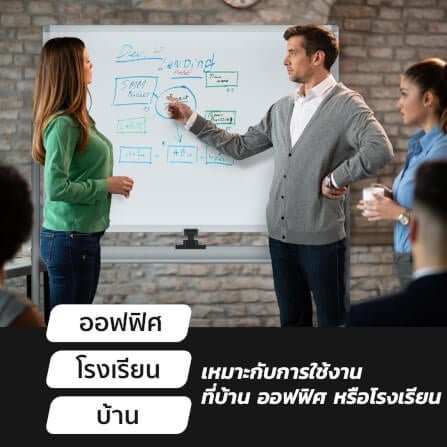 กระดานไวท์บอร์ดขาตั้ง 2 หน้า MEDILA รุ่น WB03-90-120-WH ขนาดกระดาน 90*120 ซม. พลิกกระดานในตัวได้_8