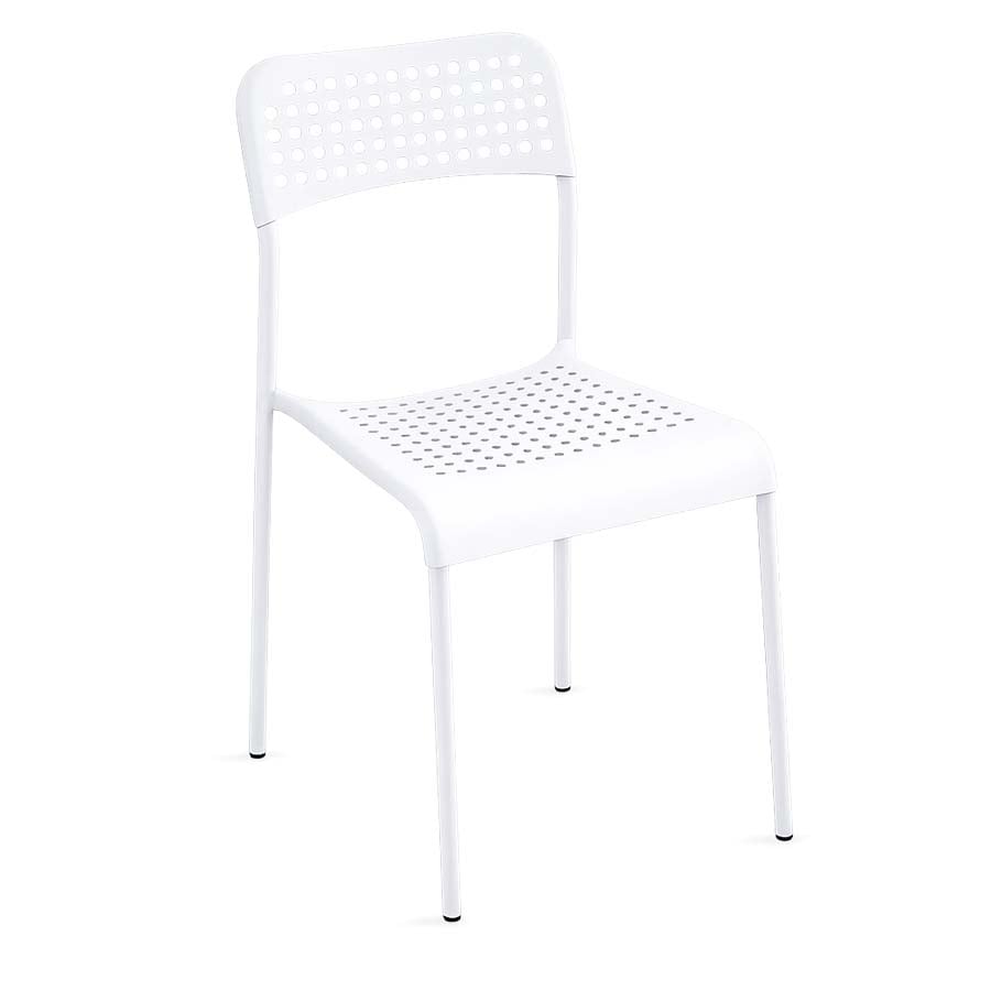 เก้าอี้พลาสติกมีพนักพิง MEDILA รุ่น CH0173WH_0