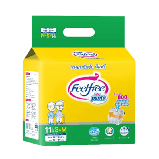 ผ้าอ้อมผู้ใหญ่แบบกางเกง FEELFREE ไซซ์ S-M 11 X 1 แพ็ค_0