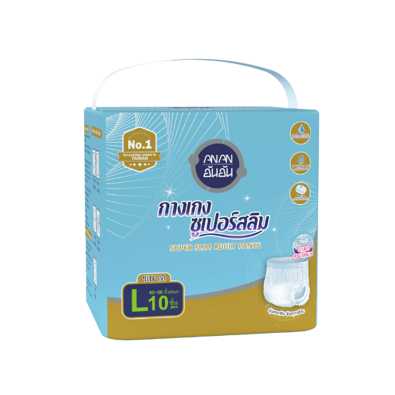 ผ้าอ้อมผู้ใหญ่แบบกางเกง ANAN ไซซ์ L 10 ชิ้น X 1 แพ็ค_0