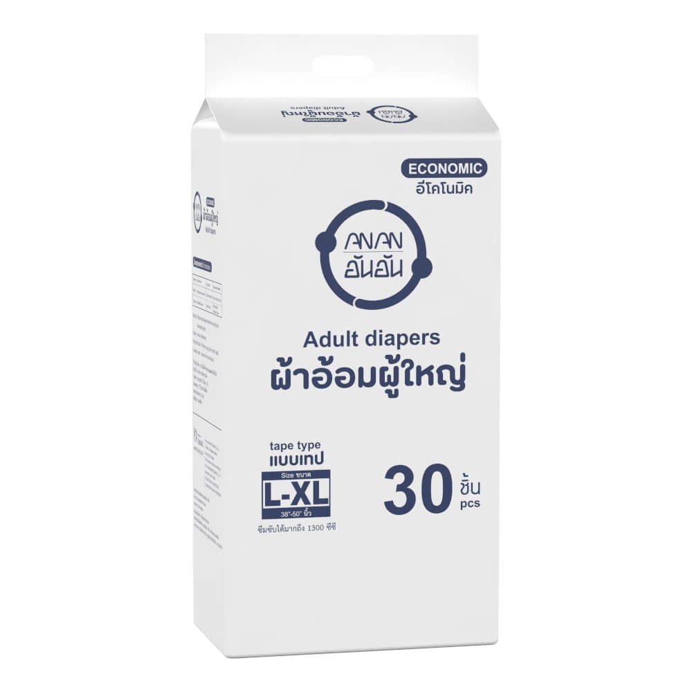 ANAN ECONOMIC อันอัน ผ้าอ้อมผู้ใหญ่แบบเทป L-XL 30 ชิ้น